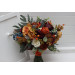 Rust, Burgundy & Ivory Wedding Bouquets – Faux Floral Elegance for Bride and Bridesmaids