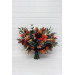 Wedding Bouquets in Teal, Rust, Gold, Plum & Mustard | Cascading Faux Bridal & Bridesmaid Bouquets
