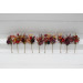 Set of 10 Burgundy, Orange & Purple Bobby Pins with Sunflowers – Wedding Hair Accessories & Bridesmaid Gifts