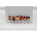 Set of 6 Burnt Orange, Red & Burgundy Flower Hair Pins – Wedding Hair Accessories & Bridesmaid Gifts