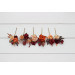 Set of 6 Burnt Orange, Red & Burgundy Flower Hair Pins – Wedding Hair Accessories & Bridesmaid Gifts