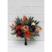 Teal, Rust, Gold, Plum & Mustard Wedding Bouquets – Jewel-Tone Faux Blooms for Bride and Bridesmaids