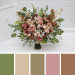 Dusty Rose, Olive, Beige & Brown Bridal Bouquet – Elegant Faux Blooms for Bride and Bridesmaids