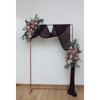 Mauve blush pink flower arch arrangement . Arbor flowers. Floral archway. Faux flowers for wedding arch. 0503