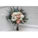 Wedding Bouquets in Beige, White, Gray & Blush Pink | Faux Bridal & Bridesmaid Bouquets