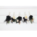 Set of 5 Black, Gold, Ivory & Green Hair Pins – Gothic Faux Flower Accessories for Bridesmaids