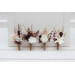 Beige, White & Brown Wedding Boutonnieres and Wrist Corsages – Neutral Faux Flower Accessories