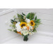 Sunflower Bridal & Bridesmaid Bouquets – White & Yellow Faux Blooms for Rustic Weddings
