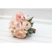 Classic Round Bridal Bouquet in Peach & Blush Pink – Elegant Faux Wedding Blooms