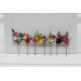 Set of 7 Colorful Wildflower Hairpins – Faux Bobby Pins for Brides & Bridesmaids