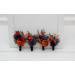 Navy Blue & Rust Wedding Boutonnieres and Wrist Corsages – Faux Floral Accessories with Warm Elegance