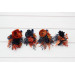 Navy Blue & Rust Wedding Boutonnieres and Wrist Corsages – Faux Floral Accessories with Warm Elegance