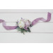 White, Lilac, Purple & Sage Green Wedding Boutonnieres and Wrist Corsages – Soft Faux Flower Accessories