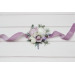 White, Lilac, Purple & Sage Green Wedding Boutonnieres and Wrist Corsages – Soft Faux Flower Accessories