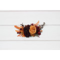 Rust, Burgundy & Cinnamon Flower Comb | Wedding Hair Accessories | Bridal & Bridesmaid Floral Comb
