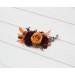 Rust, Burgundy & Cinnamon Flower Comb | Wedding Hair Accessories | Bridal & Bridesmaid Floral Comb
