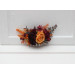 Rust, Burgundy & Cinnamon Flower Comb | Wedding Hair Accessories | Bridal & Bridesmaid Floral Comb