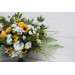 Sunflower Bridal & Bridesmaid Bouquets – White & Yellow Faux Blooms for Rustic Weddings