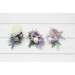 White, Lilac, Purple & Sage Green Wedding Boutonnieres and Wrist Corsages – Soft Faux Flower Accessories