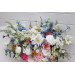 Wildflower Bridal & Bridesmaid Bouquets – Faux Blooms in White, Dusty Blue & Pink