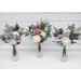 Dusty Mauve, Blue & Ivory Mini Bouquets – Faux Table Flowers for Wedding Centerpieces