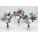 Dusty Mauve, Blue & Ivory Mini Bouquets – Faux Table Flowers for Wedding Centerpieces