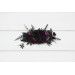 Black, Purple & Magenta Flower Comb – Gothic Faux Floral Hairpiece for Bride or Bridesmaid