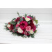 Cascading Bouquet in Berry Tones, Magenta & Ivory – Faux Wedding Flowers for Bride or Bridesmaids