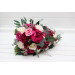 Cascading Bouquet in Berry Tones, Magenta & Ivory – Faux Wedding Flowers for Bride or Bridesmaids