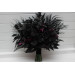 Gothic Wedding Bouquet in Black & Purple – Dark Faux Flowers for Halloween Brides