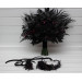 Gothic Wedding Bouquet in Black & Purple – Dark Faux Flowers for Halloween Brides
