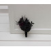 Wedding Boutonnieres & Wrist Corsage in Black & Purple | Faux Flower Accessories