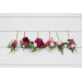 Berry, Magenta & Ivory Flower Hair Pins – Set of 6 Bobby Pins for Bridesmaids or Wedding Guests