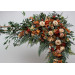 Flower Arch Arrangement in Rust, Orange & Gold | Faux Floral Archway for Wedding