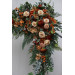 Flower Arch Arrangement in Rust, Orange & Gold | Faux Floral Archway for Wedding