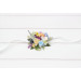 Pastel Wildflower Wrist Corsage – Faux Floral Accessory in Blue, Peach, Lilac, Yellow & Pink