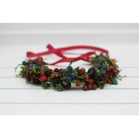 Faux berry crown for rustic, woodland, or autumn weddings. Flower girl crown. 5050