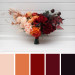 Ombre Wedding Bouquets in Burgundy, Red, Peach & Orange | Faux Bridal & Bridesmaid Bouquets