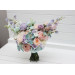 Pastel Bridal Bouquet – Faux Wedding Flowers in Turquoise, Lilac, Blush Pink & White