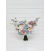 Pastel Bridal Bouquet – Faux Wedding Flowers in Turquoise, Lilac, Blush Pink & White