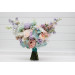 Pastel Bridal Bouquet – Faux Wedding Flowers in Turquoise, Lilac, Blush Pink & White