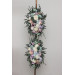 Pastel Floral Arch Arrangement – Faux Arbor Flowers in Turquoise, Lilac, Blush Pink & White
