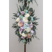 Pastel Floral Arch Arrangement – Faux Arbor Flowers in Turquoise, Lilac, Blush Pink & White