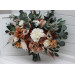 Rust, Terracotta & Bridal Bouquet Set – Faux Wedding Flowers for Rustic & Boho Brides