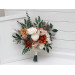 Rust, Terracotta & Bridal Bouquet Set – Faux Wedding Flowers for Rustic & Boho Brides