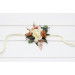 Rust, Terracotta & Ivory Wedding Accessory Set – Faux Boutonnières & Wrist Corsages