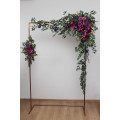 Jewel-Tone Floral Arch Arrangement – Faux Arbor Flowers in Purple, Magenta & Gold