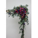 Jewel-Tone Floral Arch Arrangement – Faux Arbor Flowers in Purple, Magenta & Gold