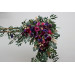 Jewel-Tone Floral Arch Arrangement – Faux Arbor Flowers in Purple, Magenta & Gold