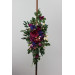 Jewel-Tone Floral Arch Arrangement – Faux Arbor Flowers in Purple, Magenta & Gold